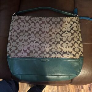 Coach Signature Canvas and Leather Tote